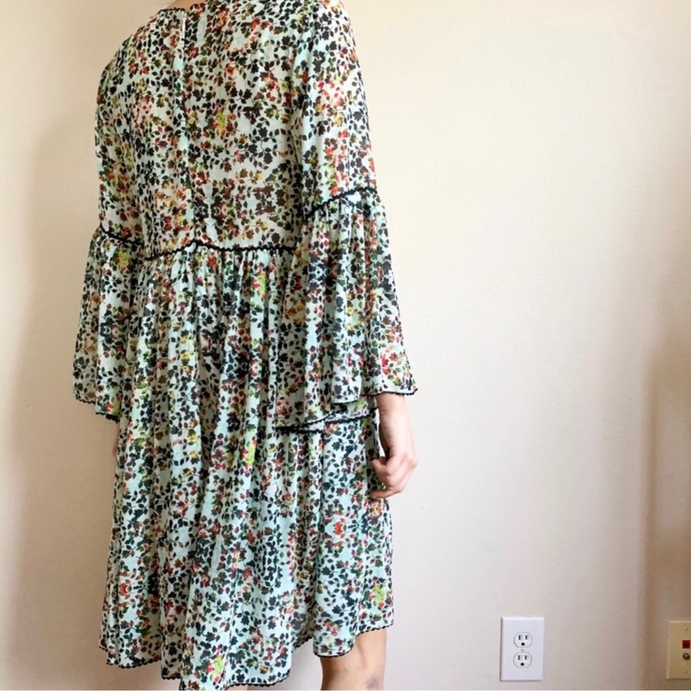 Anthropologie Bhanuni by Javoti Libra Floral Dress Size 4 - Picture 2 of 16